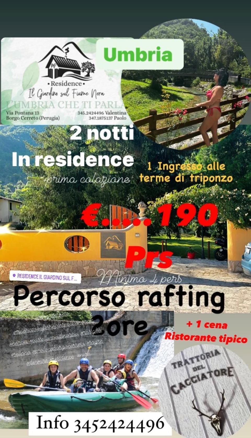 Residence Il Giardino Sul Fiume Nera Cerreto di Spoleto Eksteriør billede